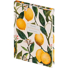 Блокнот "Flora. Paradise. Lemons", A6, 80 листов, клетка, желтый, зеленый