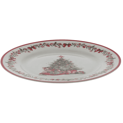 Тарелка фарфоровая "Елка", 19 см, разноцветный - 2