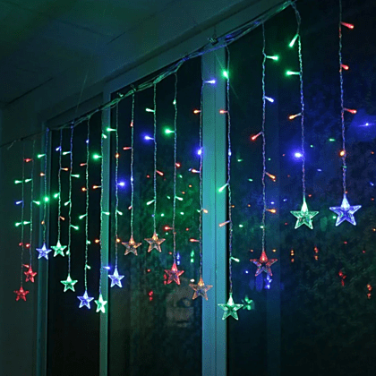 Гирлянда электрическая LED "Занавес. Звезда", мультиколор - 6