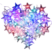 Гирлянда электрическая LED "Бахрома. Звезда", мультиколор