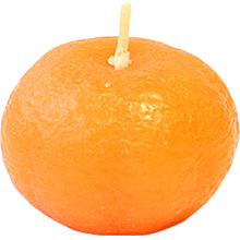 Свеча декоративная "Мандарин большой", оранжевый