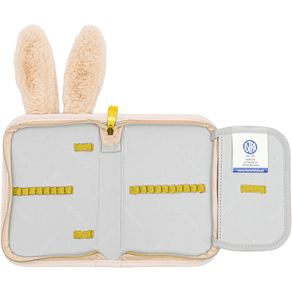 Пенал-книжка "Fluffy Bunny", 1 отделение, бежевый - 5