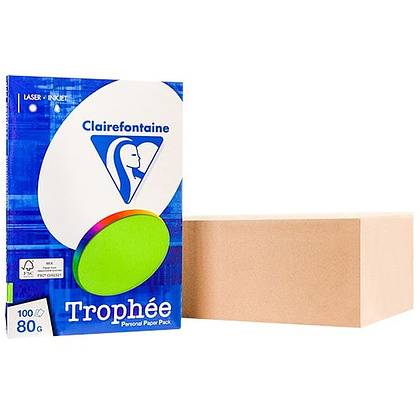 Бумага цветная "Trophée", А4, 100 листов, 80 г/м2, ярко-зеленый - 2