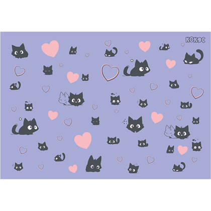 Пленка для труда "Котомания", разноцветный