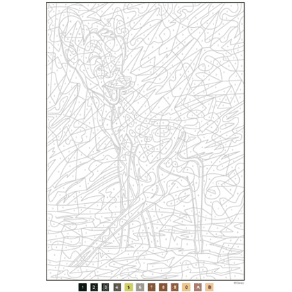 Раскраска по номерам на французском языке "Coloriages mystères Disney - Les Grands classiques. Tome 9" - 2