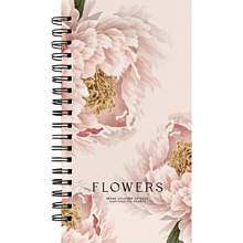 Блокнот "Peony", А6, 100 листов, в клетку, персиковый
