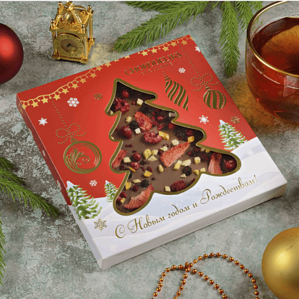 Шоколад молочный "Райские мечты", 150 г, новогодняя упаковка - 3