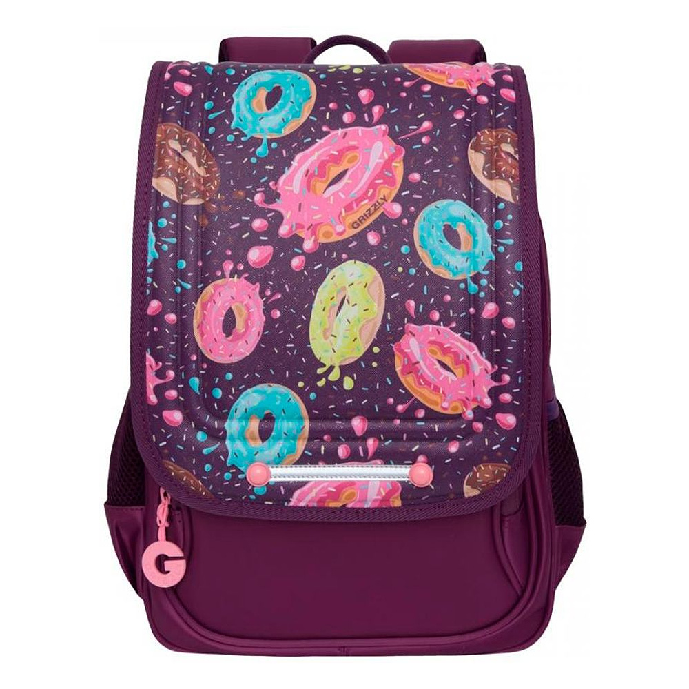 Рюкзак школьный "Donuts", фиолетовый