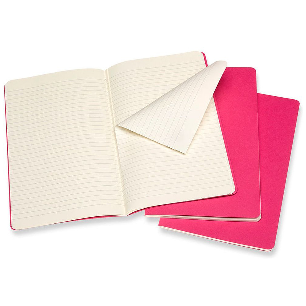 Блокнот "Cahier Journal Large", А5, 40 листов, линейка, 3 шт, розовый неон - 6