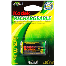 Аккумуляторы "Kodak HR03-2BL", AAA, Ni-MH, 2 шт.