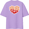 Футболка унисекс "Корги. Dog love club", XS-S, хлопок, оверсайз, лавандовый - 6