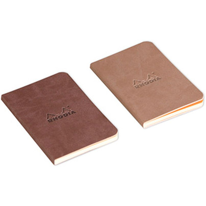 Набор блокнотов "Rhodia", А7, 32 листа, линейка, коричневый, кофейный - 2