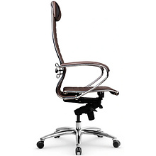 Кресло для руководителя "METTA SAMURAI K-1.04", экокожа, металл, темно-коричневый