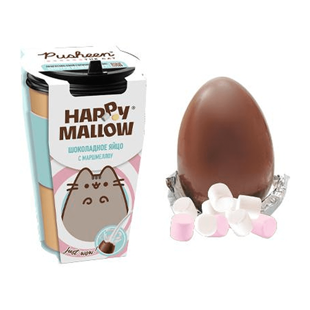 Яйцо шоколадное "PUSHEEN Happy Mallow", 70 г, с маршмеллоу - 2