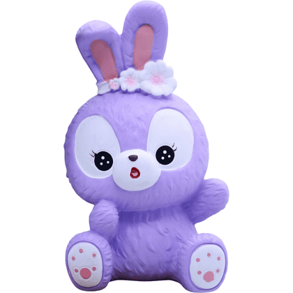 Копилка "Surprised bunny", пластик, фиолетовый