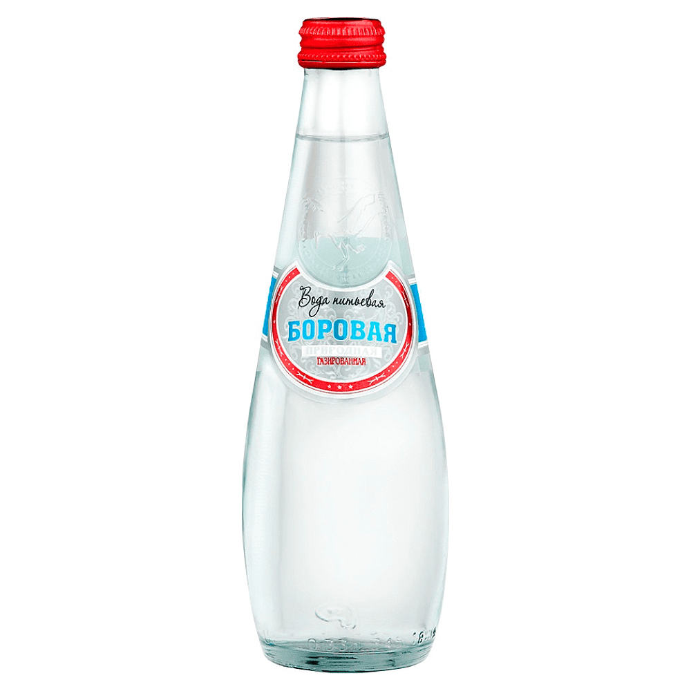 Вода питьевая "Боровая", газированная, 0.33 л
