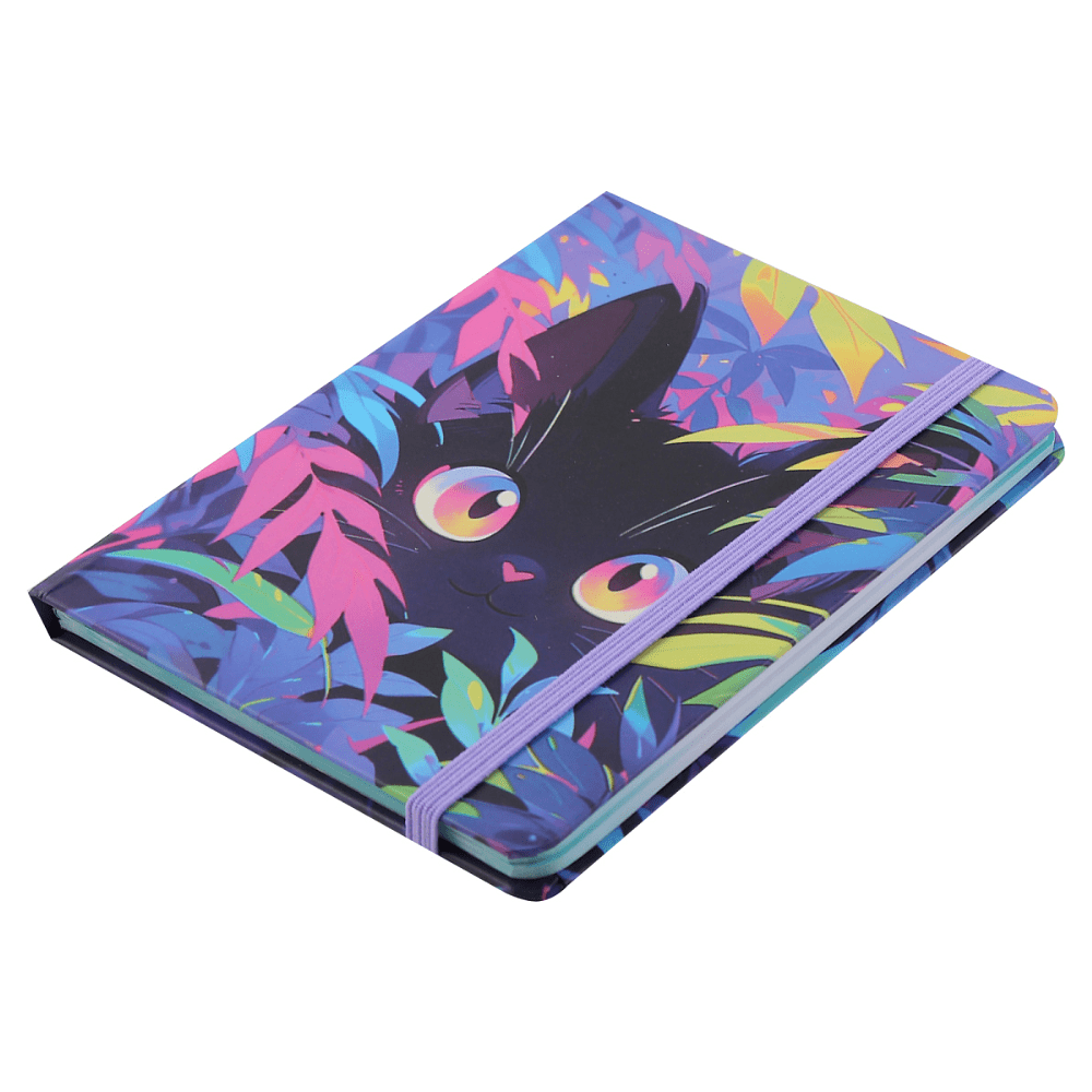 Книга записная "Tropical cat", А6, 64 листа, в линейку, разноцветный - 2