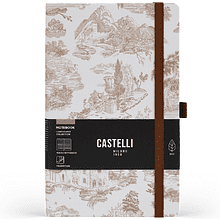Блокнот "Landscapes walnut", А5, 96 листов, на резинке, коричневый