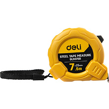 Рулетка Deli YS EDL9075B, 7.5 м х 25 мм, желтый