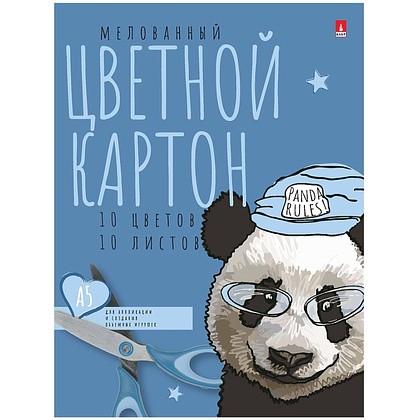 Набор цветного картона Kawaii. Easy", А5, 10 цветов, 10 листов, немелованный, ассорти - 3