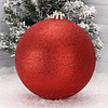 Шар елочный "Блеск", 20 см, пластик, красный - 2