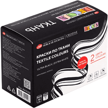 Краска акриловая по ткани "Декола", набор 2 цвета, 50 мл, банки