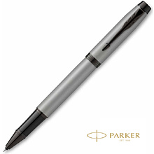 Ручка-роллер Parker "IM Achromatic T317", 0.5 мм, серый, черный, стерж. черный