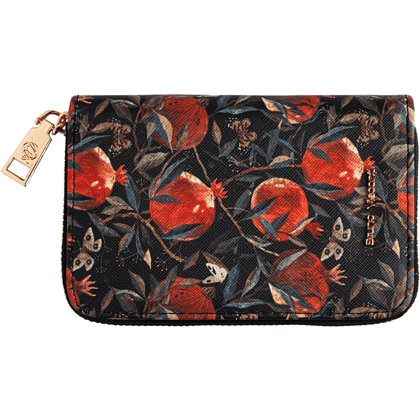 Кошелек "Flora. Гранат", черный, красный