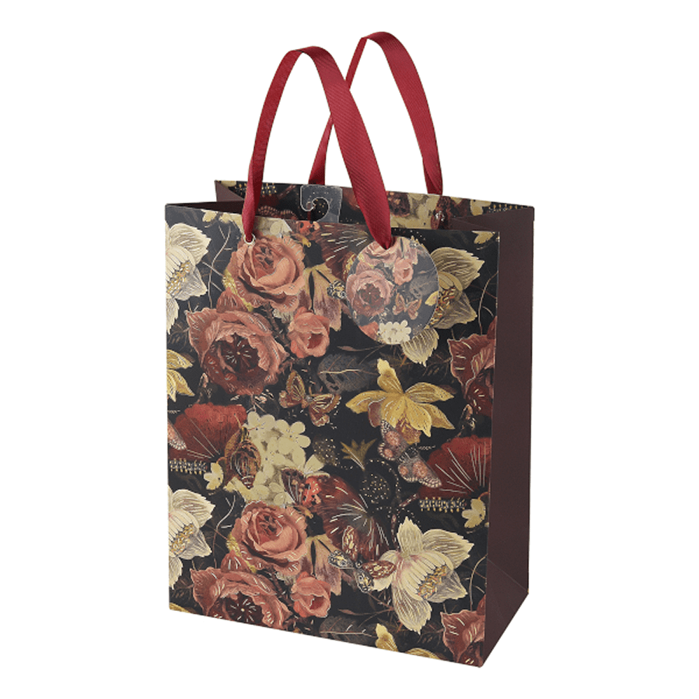 Пакет бумажный подарочный "Flora. Lush Bouquet", 26x32,4x13 см, коричневый
