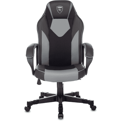 Кресло игровое Бюрократ Zombie GAME 17 экокожа, ткань, черный, серый
