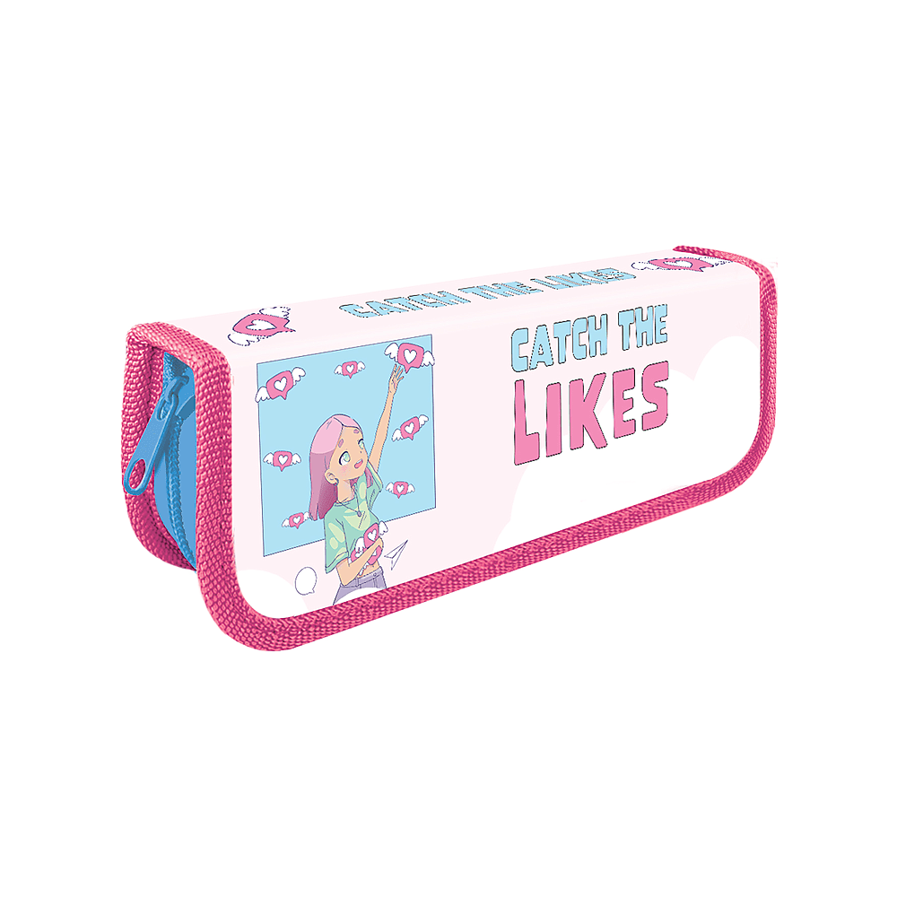 Пенал "Likes", 1 отделение, розовый