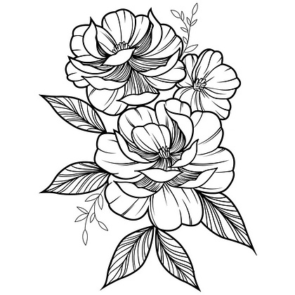 Раскраска антистресс "Уникальные цветы" - 4