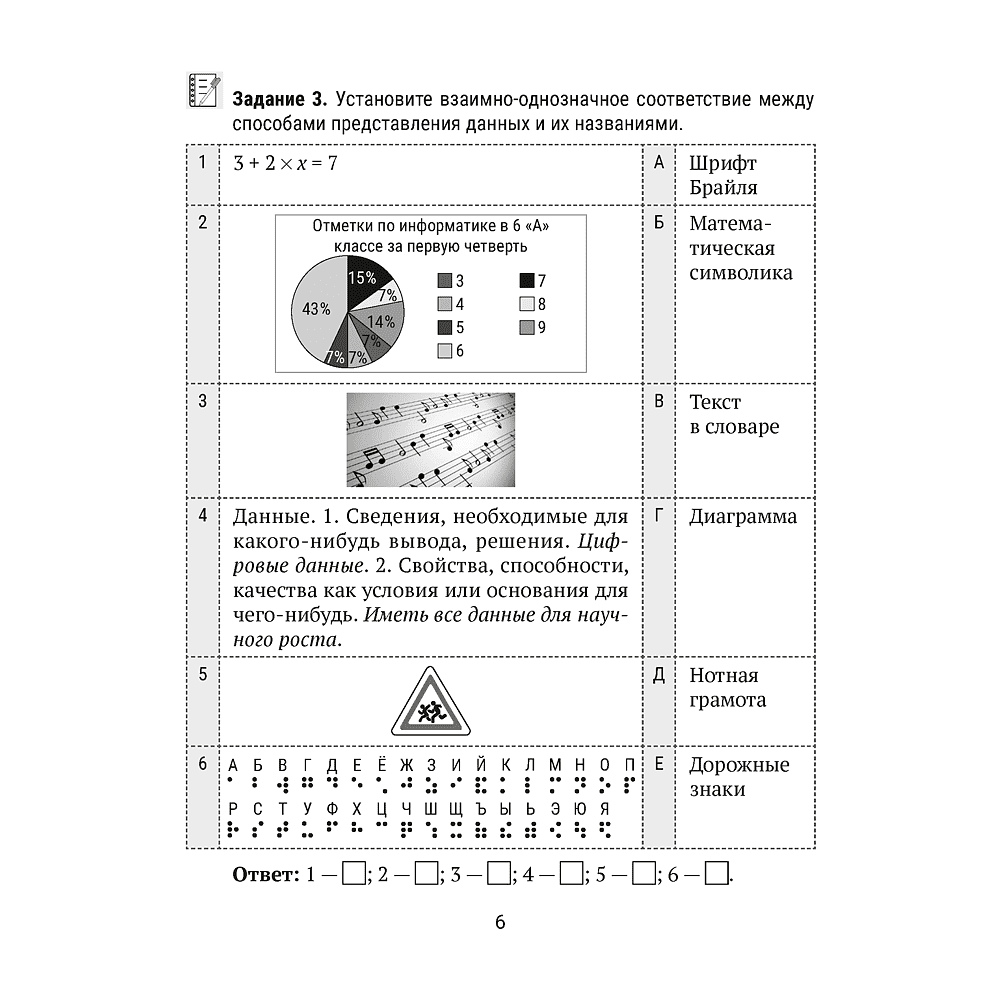 Информатика. 6 класс. Рабочая тетрадь, Овчинникова Л. Г., Пузиновская С. Г. - 6