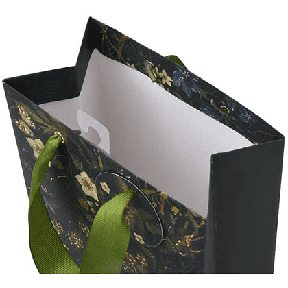 Пакет бумажный подарочный "Flora. Лесные ягоды", 18x23x10 см, зеленый - 2