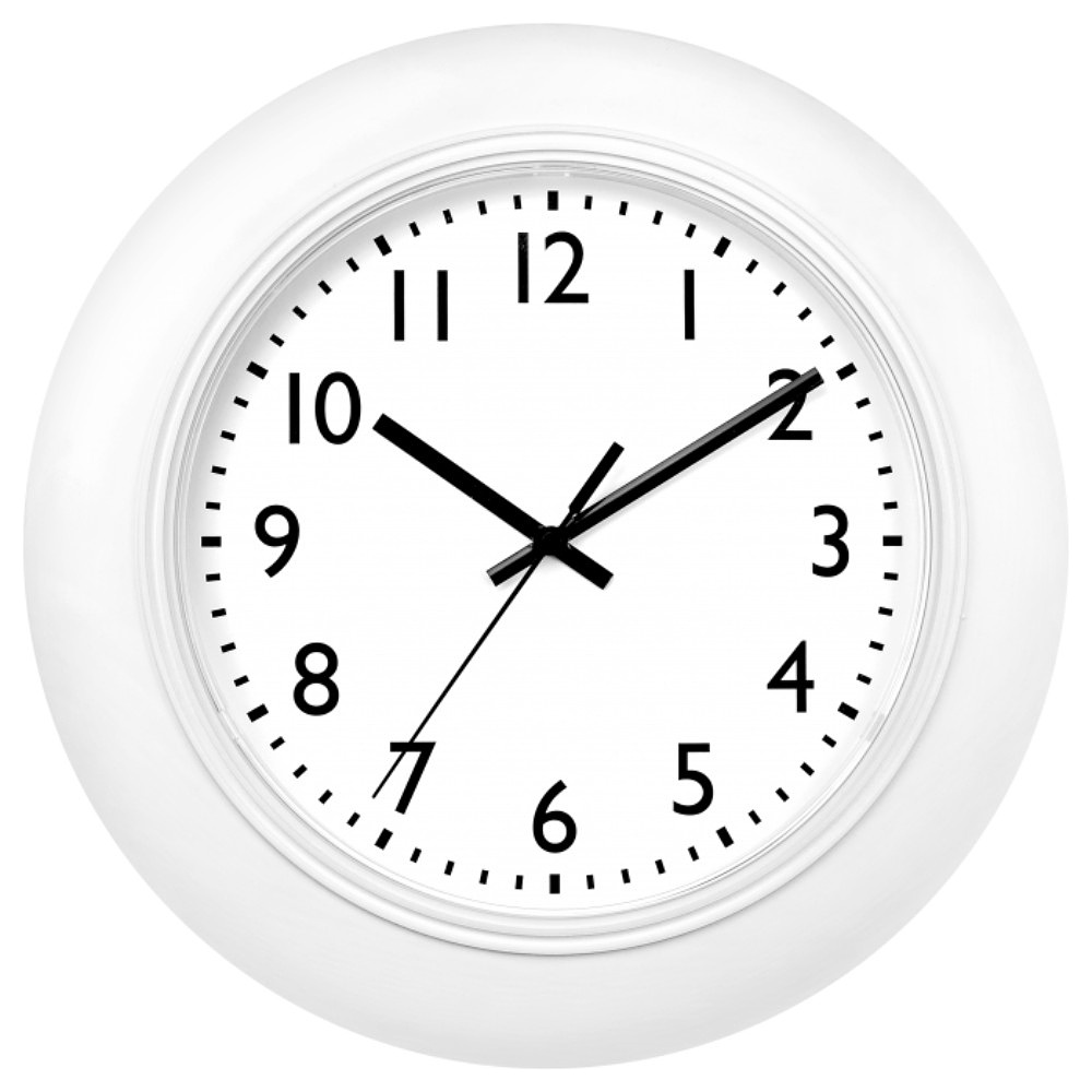 Часы настенные круглые "71711205", пластик, белый
