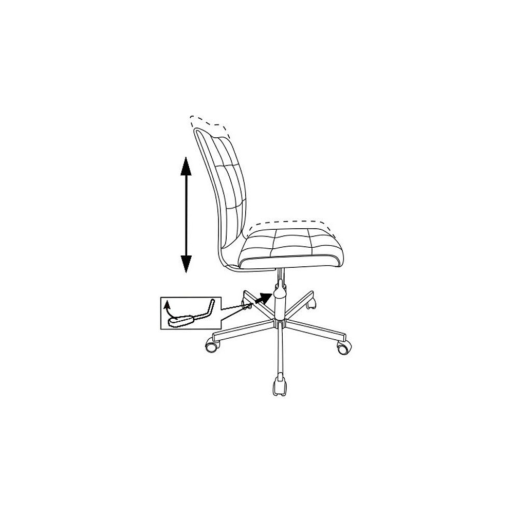 Кресло для персонала "Бюрократ СH-330M/LT", ткань, металл, черный, белый - 6