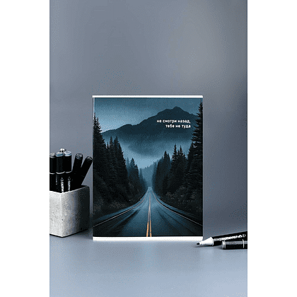 Тетрадь "Путь через горы", А4, 80 листов, серый - 8