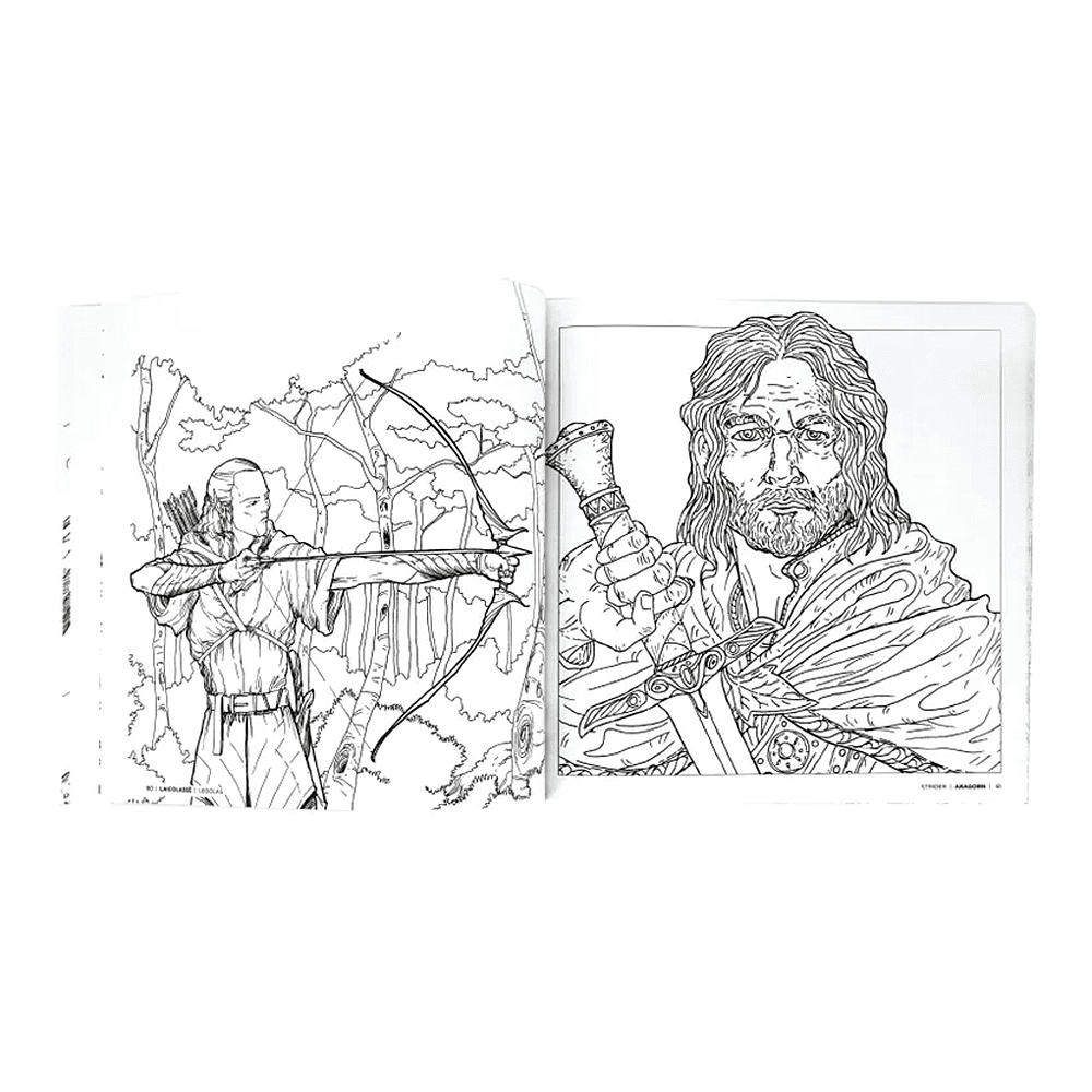 Раскраска на английском языке языке "A Coloring Book. The Epic World of Tolkien" - 6