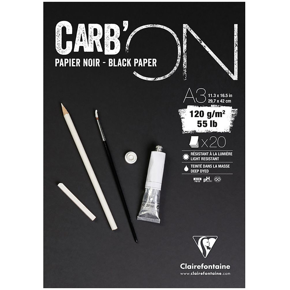 Блок-склейка "CarbON", А3, 120 г/м2, 20 листов