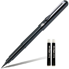 Кисть-ручка "Pocket Brush XGFKP" +2 картриджа, черный, блистер
