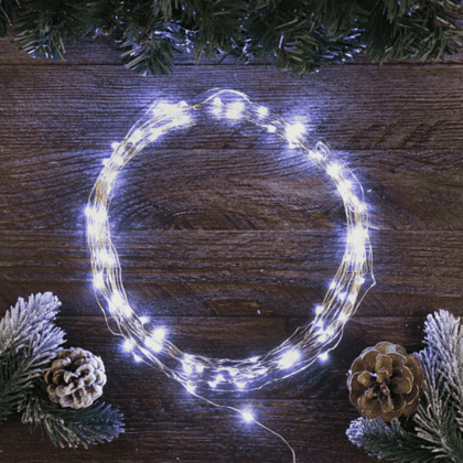 Гирлянда электрическая LED "Нить" с насадками "Роса", 10 м, белый - 5