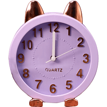 Часы-будильник настольные "Golden awakening Kitty", фиолетовый 