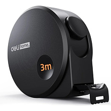 Рулетка Deli HS EHT8316, 3 м х 16 мм, Soft Touch, черный