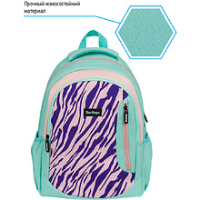 Рюкзак школьный "Animal pattern mint", разноцветный