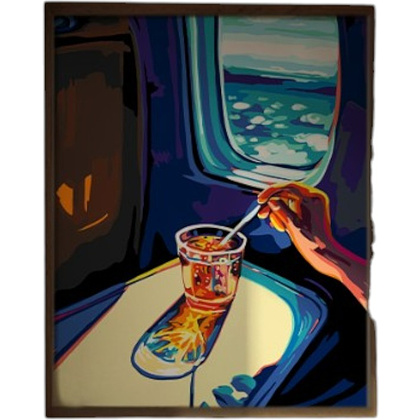 Картина по номерам "Девушка в самолете" Картина по номерам "Девушка в самолете"