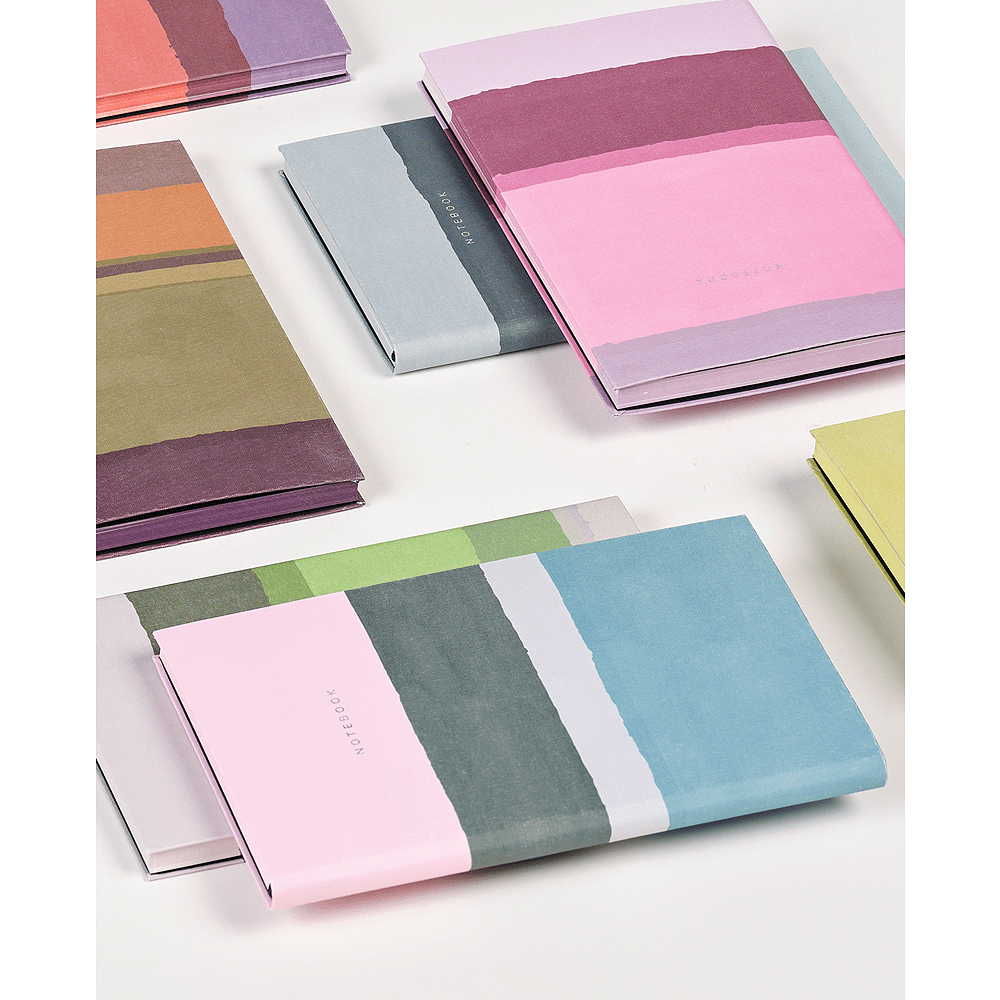 Блокнот "Stripes dusty pink", А4, 96 листов, розовый, голубой, срез разноцветный - 5