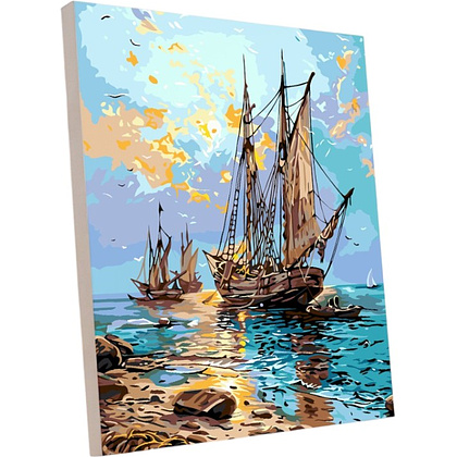 Картина по номерам "Корабли в море" Картина по номерам "Корабли в море"