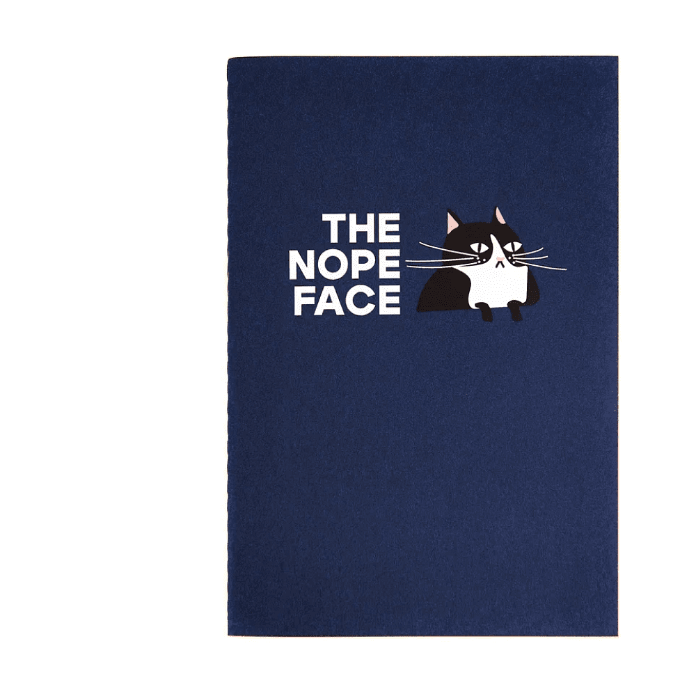 Набор сувенирный «Футболка оверсайз «The nope face», синий классический + Блокнот A5 «The nope face» из моющегося крафта, темно-синий» - 5 Набор сувенирный «Футболка оверсайз «The nope face», синий классический + Блокнот A5 «The nope face» из моющегося крафта, темно-синий» - 5