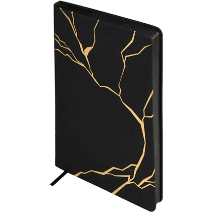 Ежедневник недатированный "Софт-тач", А5, 240 страниц, черный - 4