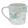 Кружка керамическая "Белый медведь", 400 мл, белый, голубой - 2